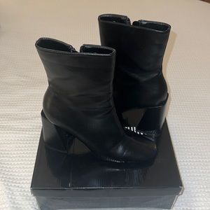 Black PLT Heeled booties
